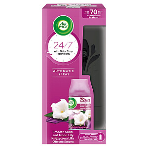 AIR WICK SET Automatinis oro gaiviklis Freshmatic + kvepalų kasetė Moon Lily suvyniota į satiną 250 ml