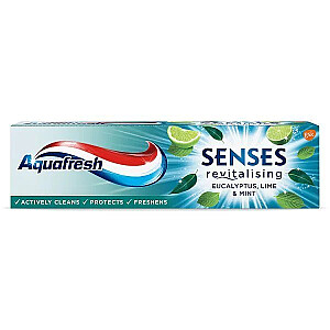 Dantų pasta AQUAFRESH Senses energizuojanti dantų pasta eukalipto, laimo ir mėtų 75 ml