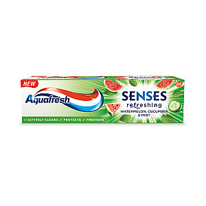 Gaivinanti dantų pasta AQUAFRESH Senses Pasta do Zębów, arbūzas, agurkas ir mėtos, 75 ml