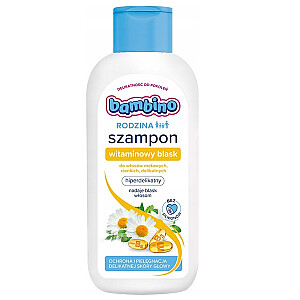 BAMBINO Šeimos vitaminų šampūnas blizgesiui suteikiantis blankių ir gležnų plaukų 400ml