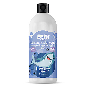 BARWA Bebi Kids Shampoo & Bubble Bath šampūnas ir vonios skystis vaikams 2in1 Blueberry 500ml