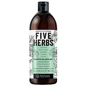 BARWA Five Herbs Balancing Šampūnas normaliems ir riebiems plaukams 480ml