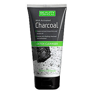 BEAUTY FORMULAS Charcoal Detox Cleanser veido valymo gelis su aktyvuota anglimi 150 ml