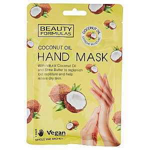 BEAUTY FORMULAS Hand Mask regeneruojanti rankų kaukė su kokosų aliejumi 1 pora 