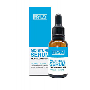 BEAUTY FORMULAS Moisture Serum 1% Drėkinamasis serumas su hialurono rūgštimi 30 ml