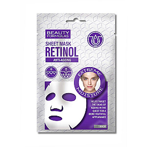 BEAUTY FORMULAS Retinol Anti-Aging Sheet Mask увлажняющая тканевая маска для лица 
