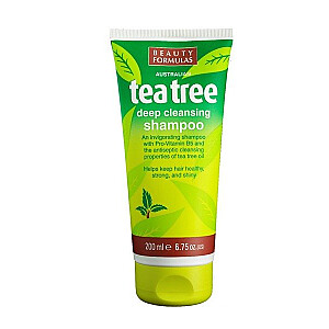 BEAUTY FORMULAS Tea Tree Deep Cleansing Shampoo очищающий шампунь для волос 200мл