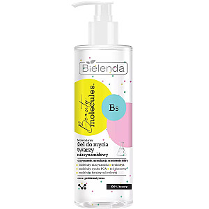 BIELENDA Beauty Molecules Veido valymo gelis su molekuliniu niacinamidu probleminei odai 195ml