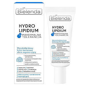 BIELENDA Hydro Lipidium Maximum Tolerance apsauginis kremas su dideliu lipidų kiekiu, stipriai regeneruojantis 50 ml