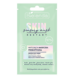 BIELENDA Sensory Mask matizuojanti, poras sutraukianti prebiotinė kaukė veidui 8g