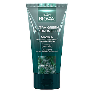 Plaukų kaukė BIOVAX Glamour Ultra Green brunetėms 150ml