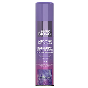 Sausas šampūnas BIOVAX Glamour Ultra Violet blondinėms 200ml