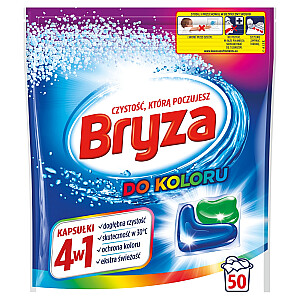 BRYZA 4in1 kapsulės spalvotiems daiktams plauti 1000 g