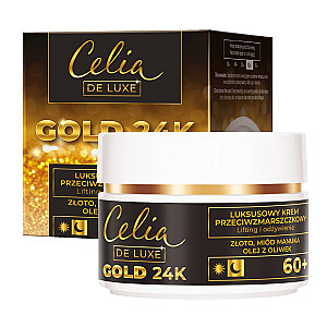 CELIA De Luxe Gold 24K 60+ naktinis kremas nuo raukšlių 50ml