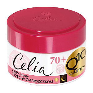 CELIA Q10 Vitamins 70+ riebus kremas nuo raukšlių su kolagenu dienai ir nakčiai 50ml