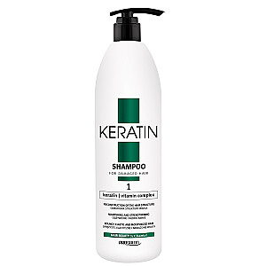 CHANTAL Prosalon Keratin Hair Repair Витаминный комплекс 1 Шампунь для поврежденных волос Шампунь с кератином для ежедневного ухода за поврежденными, сухими и тусклыми волосами 1000г