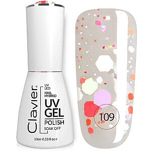 CLAVIER Luxury Nail Hybrid UV Gel гибридный лак для ногтей 109 Lemon Shot 10 мл