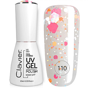 CLAVIER Luxury Nail Hybrid UV Gel hibridinis nagų lakas 110 Fizzy Drink 10 ml