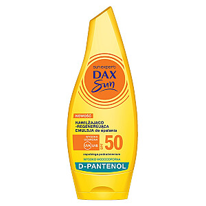 DAX Sun SPF50 drėkinamoji ir regeneruojanti apsaugos nuo saulės emulsija D-Panthenol 175ml