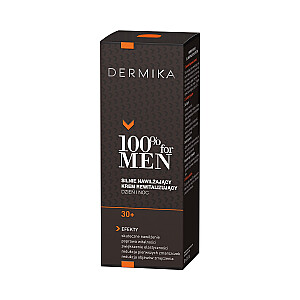 DERMIKA 100% for Men Cream 30+ сильно увлажняющий восстанавливающий дневной/ночной крем 50мл