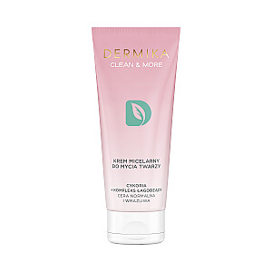 DERMIKA Clean & More мицеллярный очищающий крем для лица для нормальной и чувствительной кожи Цикорий и успокаивающий комплекс 150мл