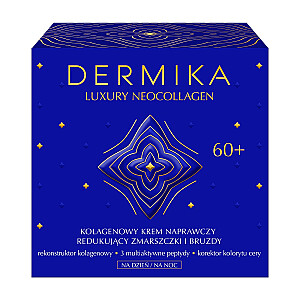 DERMIKA Luxury Neocollagen 60+ Восстанавливающий коллагеновый крем для уменьшения морщин и борозд день/ночь 50мл