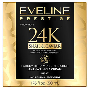 EVELINE 24k Snail&Caviar naktinis kremas nuo raukšlių 50 ml