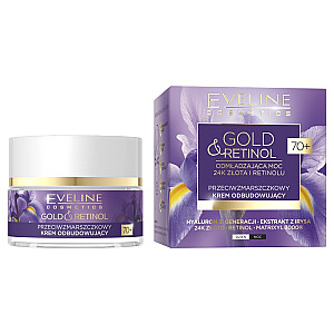 EVELINE Cosmetics Gold & Retinol atstatomasis kremas nuo raukšlių dienai ir nakčiai 70+ 50ml
