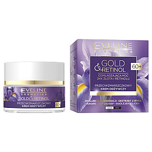 EVELINE Cosmetics Gold & Retinol stangrinamasis kremas nuo raukšlių dienai ir nakčiai 60+ 50ml