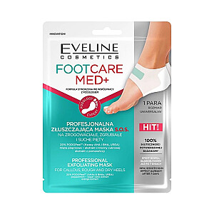EVELINE Foot Care Med+ профессиональная отшелушивающая тканевая маска S.O.S для пяток 1 пара