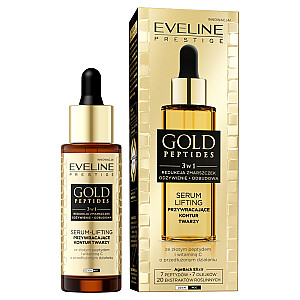 EVELINE Gold Peptides 3in1 liftingo serumas atstatantis veido kontūrą 30ml