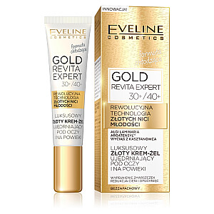 EVELINE Gold Revita Expert 30+/40+ prabangus stangrinantis kremas-gelis akims ir vokams 15ml 