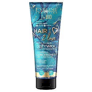 EVELINE Hair 2 Love drėkinamasis kondicionierius, drėkinantis sausiems ir pažeistiems plaukams 250ml