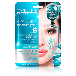 EVELINE Hyaluron Moisture Pack itin drėkinanti veido kaukė 