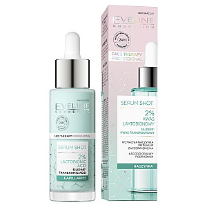 EVELINE Serum Shot stangrinanti priemonė nuo paraudimo ir kapiliarų su laktobionine rūgštimi 2% 30ml