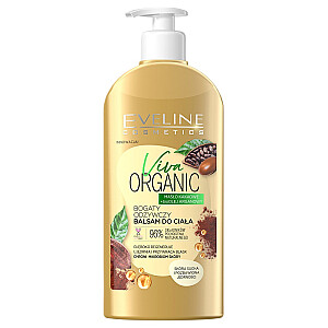 EVELINE Viva Organic maitinamasis kūno balzamas su kakavos sviestu ir ekologišku argano aliejumi 350 ml