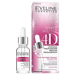 EVELINE White Prestige 4D Lightening Serum-Booster Reducing Discoloration, осветляющая сыворотка, уменьшающая обесцвечивание, 18 мл