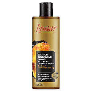 FARMONA Jantar Moc Bursztynu šveičiamasis šampūnas su gintaro esencija ir aktyvia anglimi riebiems plaukams 300ml
