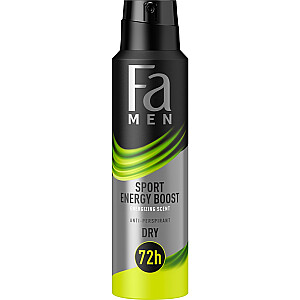 FA Men Sport Energy Boost Antiperspirant antiperspirantinis purškalas vyrams energizuojantis kvapas 150 ml