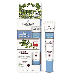 FLOSLEK Pharma Lid & Under Eye Gel гель для век и под глазами с очанкой 15мл