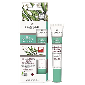 FLOSLEK Pharma Lid & Under Eye Gel гель для век и под глазами с очанкой и подорожником 15мл