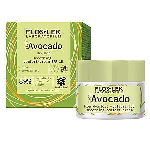 FLOSLEK Rich Avocado Lyginantis ir patogus dieninis kremas SPF15 50ml