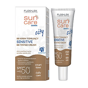 FLOSLEK Sun Care Derma krem BB kremas tonizuojantis SPF50+ Sensitive 30 ml
