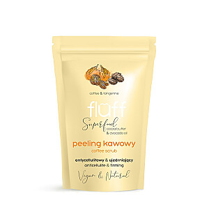 FLUFF Coffee Scrub Stangrinantis ir anticeliulitinis kavos kūno šveitiklis Mandarin 100g