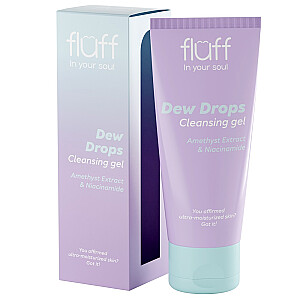 FLUFF In Your Soul Dew Drops veido valymo gelis su ametistu ir niacinamidu, 100 ml