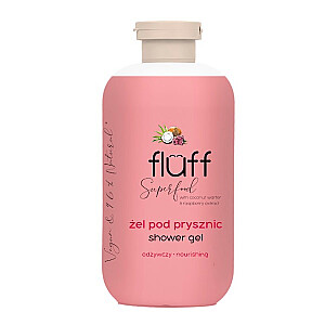 FLUFF Nourishing Shower Gel maitinamoji dušo želė su kokosu ir avietėmis 500ml