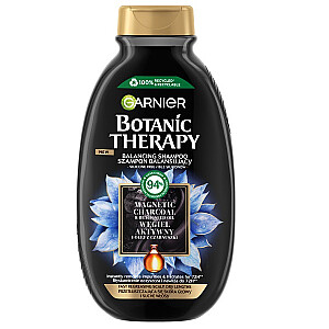 GARNIER Botanic Therapy balansuojantis šampūnas riebiems plaukams ir sausai galvos odai su aktyvuota anglimi ir juodųjų sėklų aliejumi, 400 ml