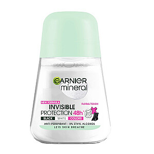 GARNIER Invisible Protection 48h Floral Touch Moteriškas susukamas antiperspirantas su 50 ml gabalėliu