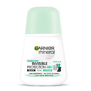 GARNIER Invisible Protection 48h Moteriškas rutulinis antiperspirantas su šviežiu alaviju 50 ml