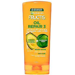 GARNIER New Fructis Oil Repair 3 kondicionierius sausiems ir lūžinėjantiems plaukams 200ml